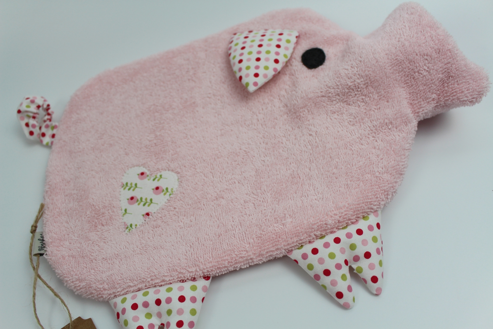 Wärmflaschenbezug Schwein / Pig rosa